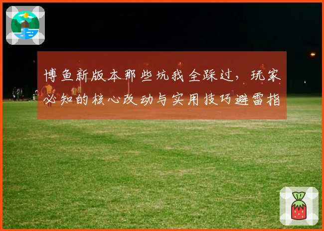 博鱼新版本那些坑我全踩过，玩家必知的核心改动与实用技巧避雷指南